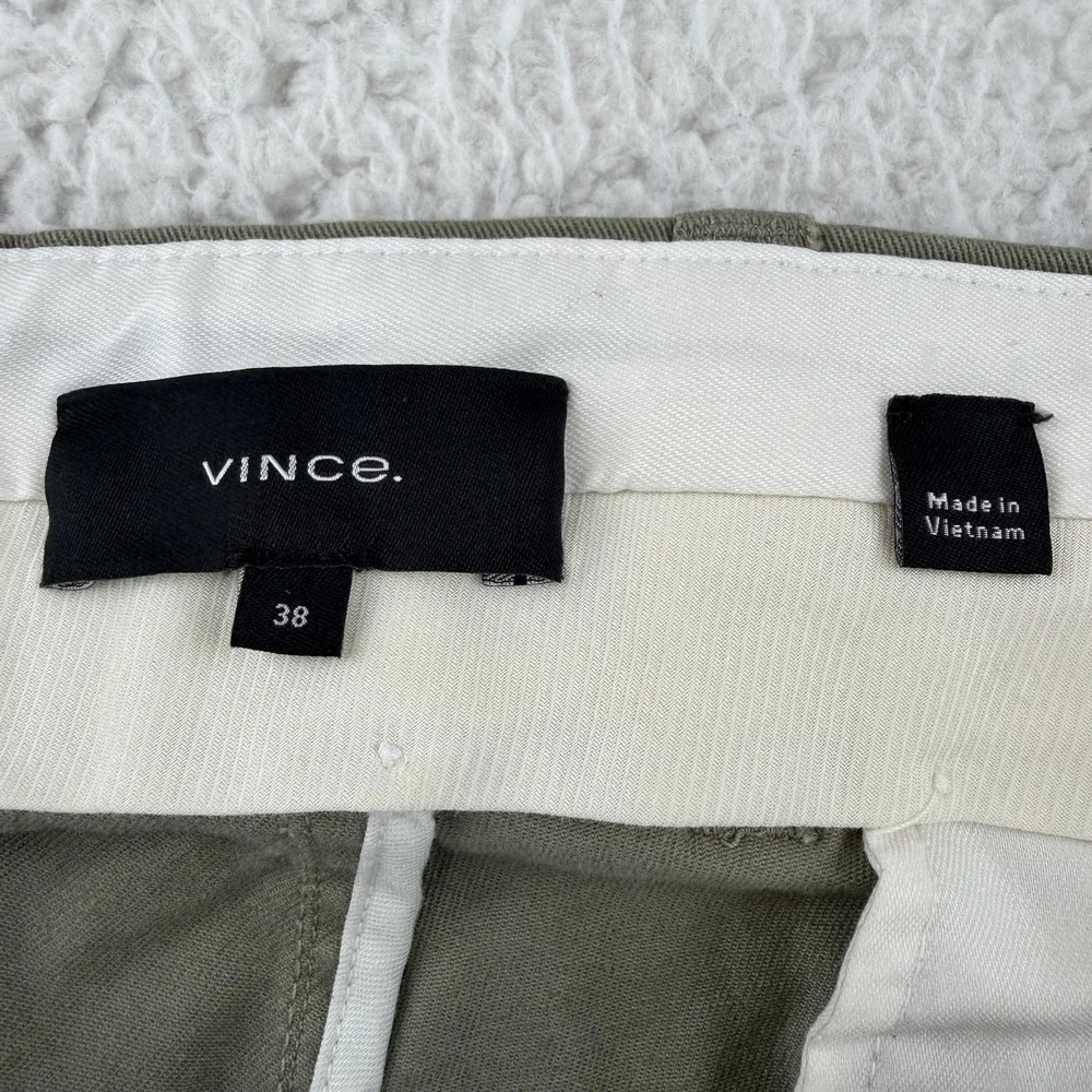 Vince Griffith Slim Fit Chino Pants Mens 38x31 Green Stretch M8153-2540